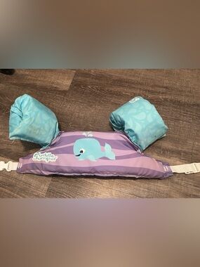 Kids Blue Whale Swim Float Vest Arm Bands